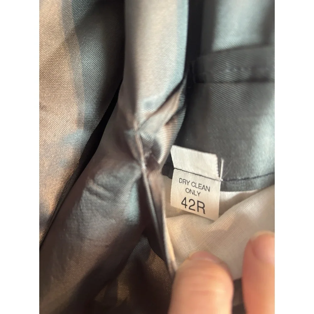 Vtg John Craigmiles 42R Sport Coat Blazer Gray Tweed Windowpane Jacket Wool Bl